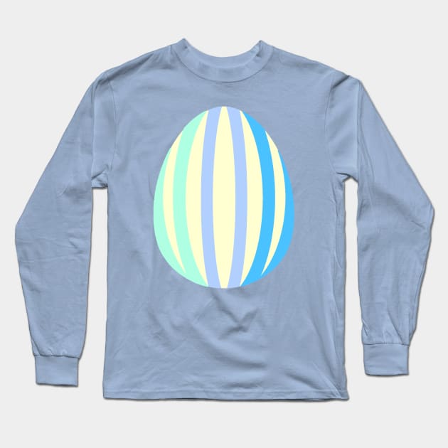 Easter egg yellow vertical bowed lines Long Sleeve T-Shirt by Crea Twinkles